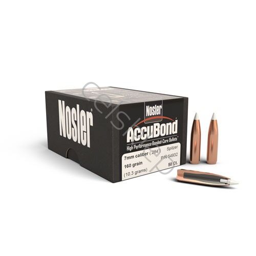 Pociski Nosler AccuBond 7mm /.284 160gr 1 op=50 szt - 54932
